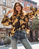 Annex Floral Ruffle Blouse - FINAL SALE SALT-001